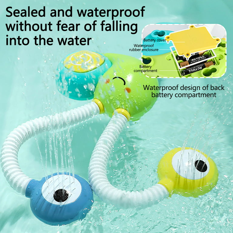 Snail Bath Toys for Baby Toddlers, Upgrade Electric Shower Head Baby Bath Toys Double Sprinkler Bathtub Tub Water Toys for Kids Preschool Child 18
