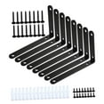 thumbnail image 2 of Tnarru 8 Pcs Ensembles de Supports d'Angle pour Jointures Support Mural Robuste Support Mural pour Placard Noir, 2 of 8