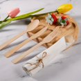 thumbnail image 4 of QUTETN Pre Rolled Napkin and Bamboo Cutlery Set - 30Pack Bamboo UtensilsCutlery Set ( 30 Forks, 30 Knives, 30 Spoons, 30 Napkins), Wrapped Cutlery for Party, Wedding, Events, 4 of 4