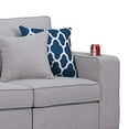 thumbnail image 4 of BenJara Reid 146 Inch Modular 5 Seater Sofa with Cupholders and Pillows, Light Gray, 4 of 9
