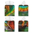 thumbnail image 2 of Fotbe Chameleon Porta Pañuelos Decorativo de Cuero, Caja Cuadrada Moderna para Pañuelos Faciales, Organizador y Dispensador 5x5x5'', 2 of 7