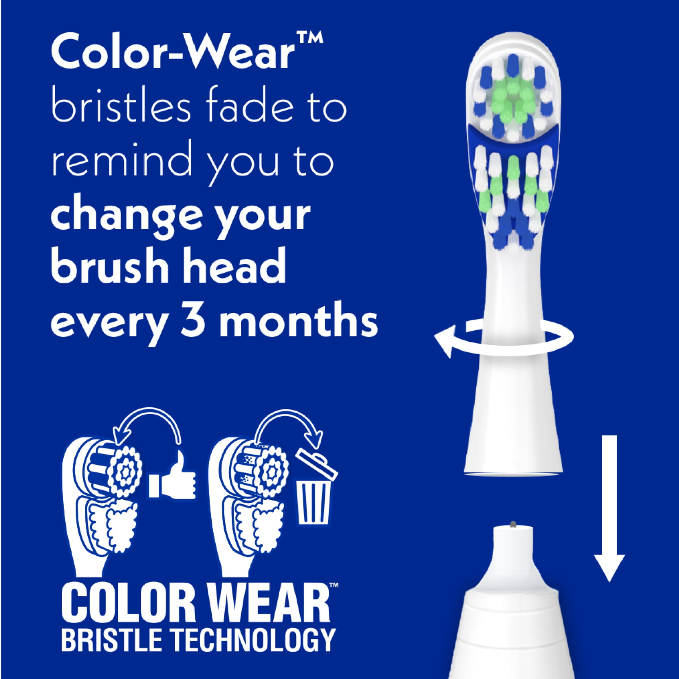 Spinbrush PRO CLEAN Refill, Soft Bristles, 2 Replacement Heads for Battery Powered Toothbrushes