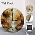 thumbnail image 4 of ZXCXRQFa Autumn Waterfalls Clock Home Decor Round Wood 10 Inch Wall Clocks Non Ticking Silent Clock Art for Living Room Kitchen Bedroom Decorative, 4 of 7