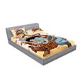 thumbnail image 2 of Ambesonne Japanese Fitted Sheet & Pillow Sham Set, Samurai and Tiger, Queen, Multicolor, 2 of 2