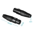 thumbnail image 2 of Conector XLR DMX de 3 pines para micrófono hembra y cable de micrófono, 2 of 3