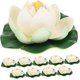 thumbnail image 2 of Decoración para el hogar 1pcs Simulación Hoja de loto Lotus Fish Decoraciones para tanque Decoración para el hogar Flores de loto simuladas Flores flotantes Hermosas flores Props Flor preservada, 2 of 5