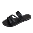 thumbnail image 3 of Willtoo Women's Strappy Slide Flat Sandal Comfortable Open Toe Summer Beach Vacation Shoes Dress Cute Slip On Braided Sandals, 3 of 5