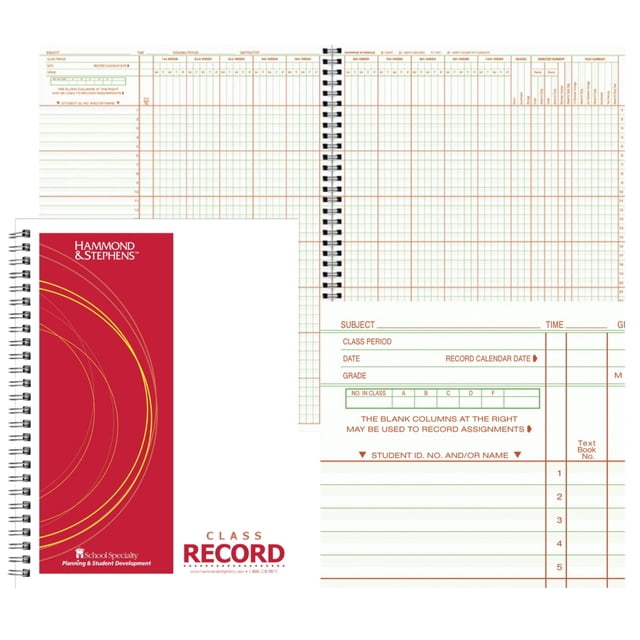 Libro de Registro de Clases Hammond & Stephens 8 Materias 24x31 cm