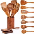 thumbnail image 1 of Juego De Utensilios De Madera Teca Para Cocinar. 9 Piezas Genérico MADERA TECA, 1 of 4