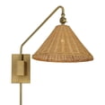 thumbnail image 3 of Uttermost Phuvinh 1-Light Steel & Rattan Sconce in Natural/Antique Brass, 3 of 9