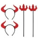 thumbnail image 5 of Conjunto de 4 tridentes de diablo con pelo de cuerno para disfraz de diablo de Halloween (rojo), 5 of 5