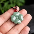 thumbnail image 4 of Emerald Jade Lucky Clover Flower Necklace,Certified Emerald Jade Four Leaf Necklace,Protection Amulet Talisman Lucky Pendant(Green,Genuine Certificate), 4 of 6