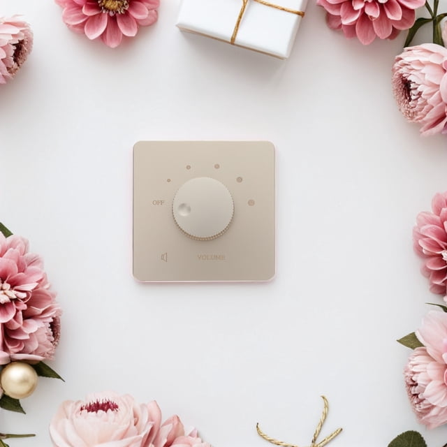 IDEANATEGRATE Panel De Control De Volumen Y Tono Dorado Para Audio En Casa Con Instalación Empotrada Y Ajuste