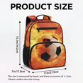 thumbnail image 7 of Jeiento Football 13.5" Preschool Bookbag, Cool Flame Large Capacity Toddler School Bag with Front Zipper Pockets, Dual Use Backpack for Boys Girls Outdoor, 7 of 7