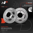 thumbnail image 4 of A-Premium 13.92 in(353.5 mm) Front Vented Disc Brake Rotors + Ceramic Pads Kit Compatible with Select Toyota and Lexus Models - Sequoia 08-21, Tundra 07-21, Land Cruiser 16-20, LX570 16-20, 6-PC Set, 4 of 8