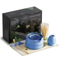 thumbnail image 7 of Eurhowing 7-Piece Matcha Whisk Set, Japanese Matcha Tea Set with Bamboo Whisk, Ceramic Bowl, Scoop & Sifter, Complete Ceremony Kit, Gift, Blue, 7 of 7
