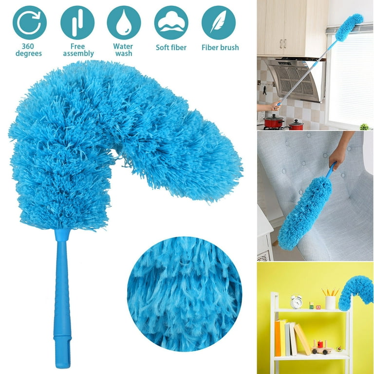 Microfiber Duster Cleaning Brush Dust Cleaner Bendable Handle Soft Ceiling  Fan