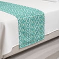 thumbnail image 2 of Abstract Bed Runner, Geometric Pattern with Rhombs and Hexagons, Decorative Accent Bedding Scarf for Hotels Homes and Guestrooms, Twin, Seafoam Cream, by Ambesonne, 2 of 2