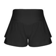 thumbnail image 6 of Yoga Shorts Leggings for Women Plus Size Tummy Control Elastic Waisted Ruffle Shapewear Shorts Women Workout Fitness Athletic Pants S-2XL, 6 of 8