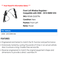 thumbnail image 2 of Front Left Window Regulator - Compatible with 2008 - 2010 BMW 535i 2009, 2 of 2