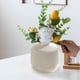 thumbnail image 4 of Jarrón de cerámica blanca para flores, centro de mesa de 23 cm, decoración de escritorio para el hogar, jarrón moderno de estilo bohemio para regalo de boda o inauguración de la casa., 4 of 7