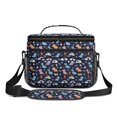 thumbnail image 2 of Dinosaur and Volcano Navy Blue Insulated Lunch Box for Women Men, Medium Leakproof Cooler Bag with Adjustable Strap, 10"x6.7"x8", 2 of 6