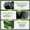 thumbnail image 3 of 8Pack 8.0Ah High Capacity Compatible with Ryobi 18v Lithium Battery P108 P109 P104 P105 P102, 3 of 10