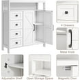 thumbnail image 4 of VEANERWOOD Farmhouse Bathroom Storage Cabinet with 4 Drawers and Adjustable Shelves, Sideboard Buffet for Kitchen, Living Room, Bathroom, 4 of 7