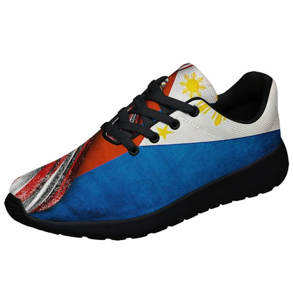 Filipino American flag Shoes Sneakers Black Size 3.5