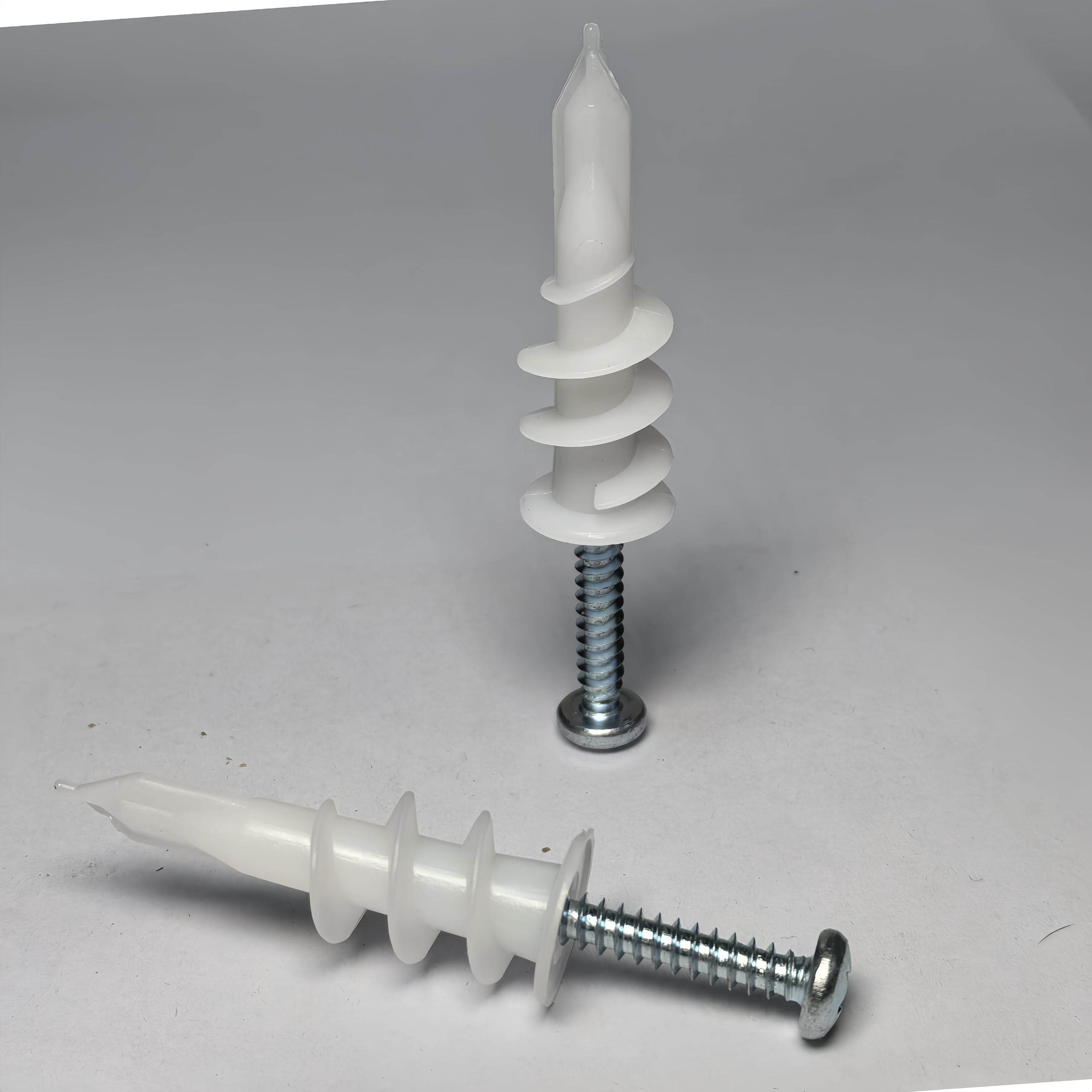 #8 Self-Drilling Drywall Anchors with Zinc-Plated Screws-10 Pack