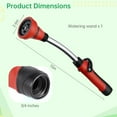 thumbnail image 3 of 15" Garden Watering Wand, Hose Nozzle Sprayer with 8 Adjustable Spray Modes and Thumb Control Shut Off Design for Car Washing, Lawn/Flower Watering, Patio Cleaning, 3 of 7