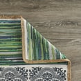 thumbnail image 4 of Ox Bay Vogue 3 ft. x 5 ft. Navy / Green Textured Mosaic Chindi Area Rug, 4 of 8