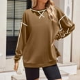 thumbnail image 6 of Bibifish Sweatshirts For Women Oversized Fall Fashion Long Sleeve Crewneck Sweatshirt Casual Pullover Color Block Sports Tops, 6 of 8