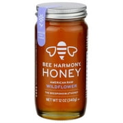 Bee Harmony, Wildflower Honey, 12 oz Glass Jar, No Allergens