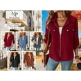 thumbnail image 4 of Mengpipi Women Chic Motorcycle Zipper Jacket Long Sleeve Light Street Fashion Lapel Test Bag Button Cuff Cool Cool Jacket Jacket S-2XL, 4 of 7