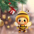 thumbnail image 2 of hulanddfd Christmas Honeybee Ornament, 3.1inch Acrylic Yellow Hanging Ornaments, Garden Decor Outdoor and Auto Interior Decorations for Xmas Tree Garden Outdoor or Gifts D, 2 of 6