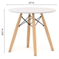 thumbnail image 3 of Aron Living Table Pyramide pour Enfants de 23 Pouces et Ensemble de 4 Chaises en Plastique, Blanc, 3 of 5