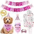 thumbnail image 3 of Bandera de perro para fiesta de cumpleaños de mascotas, sombrero de pastel triangular, accesorios decorativos, suministros para arreglos festivos, conjunto de disfraces, 3 of 3