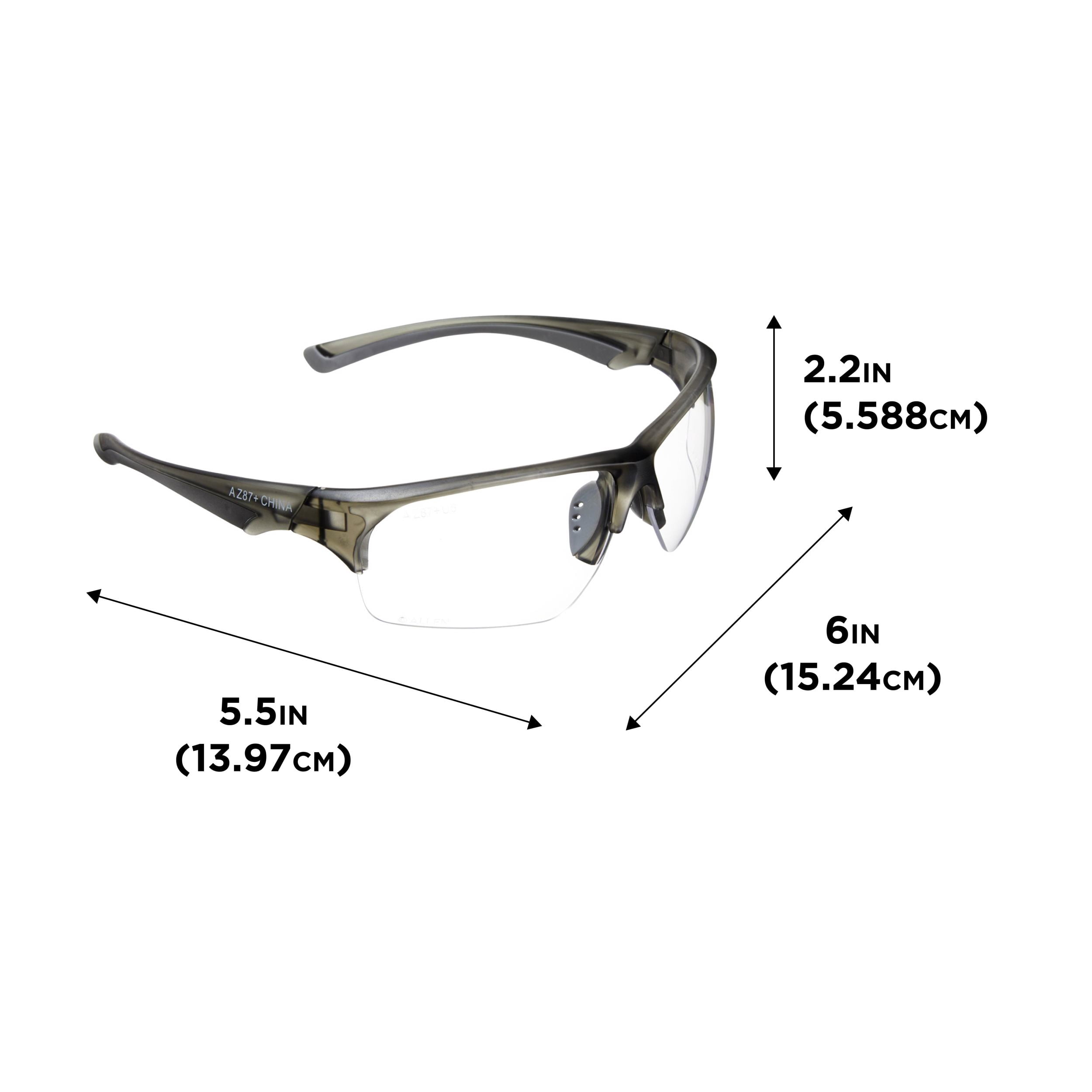 Allen Company Outlook Shooting Safety Glasses, Clear Lenses, Ansi Z87.1+ & Ce Rated
