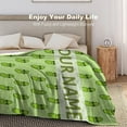 thumbnail image 5 of DAJU Custom Pickle Blanket for Girls Flannel Blankets with Name Soft Fuzzy Plush Throws Gift Green Funny Throw Blanket for Couch Sofa(30*40inch), 5 of 8
