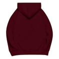 thumbnail image 5 of Oversized Sweatshirt for Women, Women's Casual Solid Color Round Neck Long Sleeved Top Loose Hooded Sweatshirts, Wine S, 5 of 5