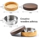 thumbnail image 5 of Lindos ceniceros para cigarrillos Cenicero con tapa Cenicero de madera con cenicero decorativo portátil de acero inoxidable Cenicero a prueba de viento para el hogar, patio, oficina, al aire libre,, 5 of 6