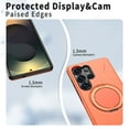 thumbnail image 7 of for Samsung Galaxy S23 Ultra Case, PC + TPU Phone Cover, Compatible with MagSafe, Rotating Ring Kickstand, Ultra Slim Drop Protective Skin-Friendly Anti-Scratch Protective Phone Cover, Orange, 7 of 7