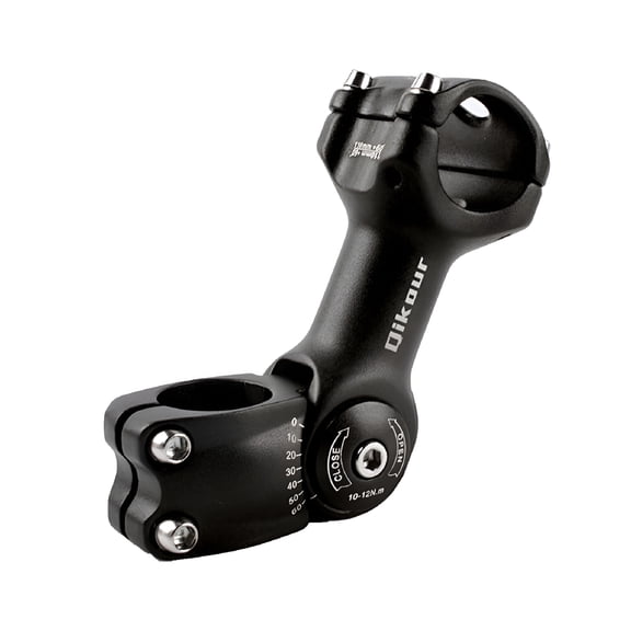 MELIVO Aluminum Alloy Adjustable Angle Bike Handlebar Stem Handlebar Extension Riser Bike Cycling Parts 31.8 x 110 (Black)