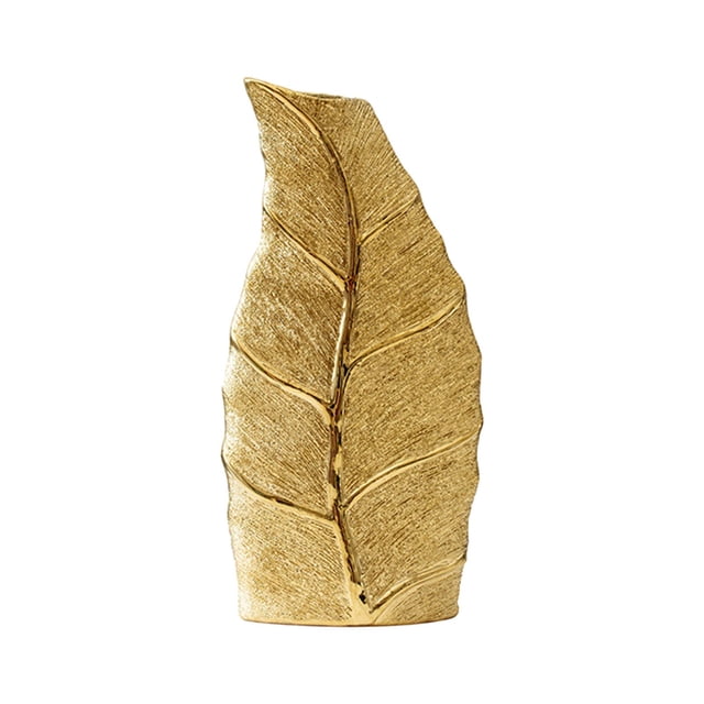Florero de cerámica MESA CENTRO de MESA en forma de hoja florero decorativo arreglo de flores florero moderno para regalo de decoración del hogar de L