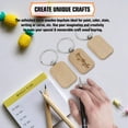 thumbnail image 2 of Paquete de 10 Llaveros de Madera en Blanco, Colgantes de Madera Sin Terminar en Blanco con Llaveros para Etiquetas , Suministros para Manualidades de Llaves DIY, 2 of 6