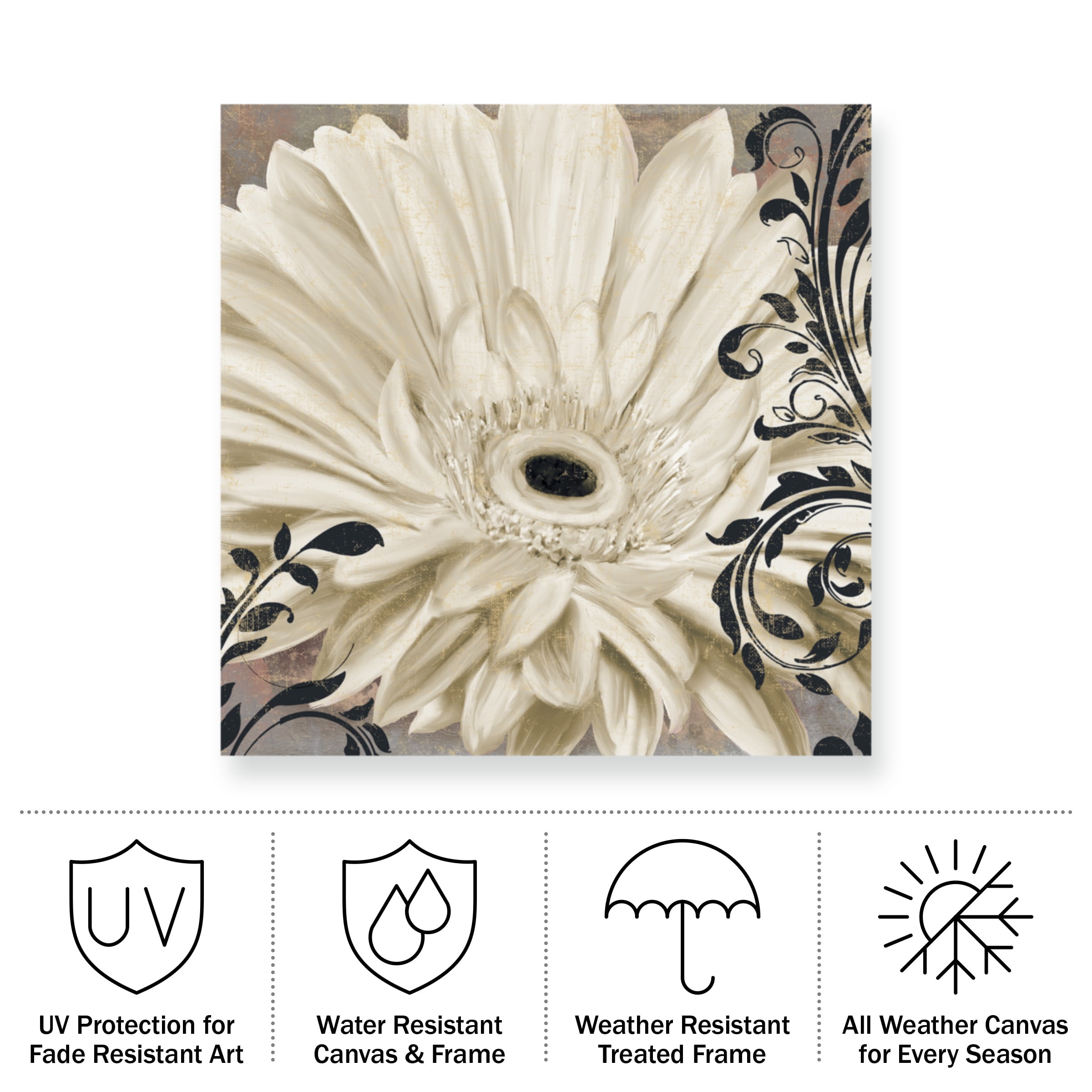 Color Bakery 'Winter White I' Outdoor All-Weather Wall Decor
