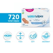 WaterWipes Sensitive Newborn & Baby Wipes, 3-In-1 Cleans, Cares, Protects, 99.9% Water, Unscented & Hypoallergenic, 720 Wipes