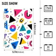 thumbnail image 2 of FORMRS 1-Subject Spiral Notebook 8" x 5" College Ruled 60 Refillable Sheet A5 Hard Cover, 2 Pack, Yellow Retro Shapes, 2 of 7
