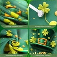 thumbnail image 4 of Green St. Patrick's Day Banner Shamrock Clover Backdrop Leprechaun Hat Gold Accent Festival Display for St. Patrick's Day Party Celebration Indoor Decoration, 4 of 9